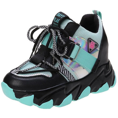 Maogu Mixed Color Shoes Sports Wedge White Sandals Women High Heel Beach Casual Shoe Leisure Lady Platform Chunky Sandals