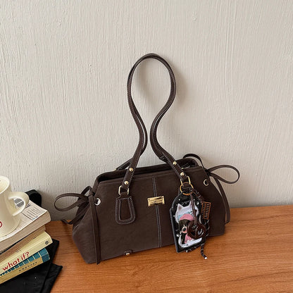 Vsper Y2K Shoulder Bags For Women Dual Straps Large Capacity Doctor Bag With Ornament 2026 Latest Trend Luxury Designer Handbags