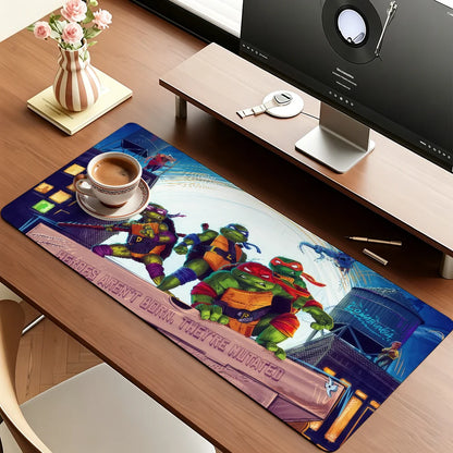 Cartoons Animations T-TMNT-T Mouse Pad Anti Slip Rubber Edge Locked Thickened Laptop Gaming Desk Mat