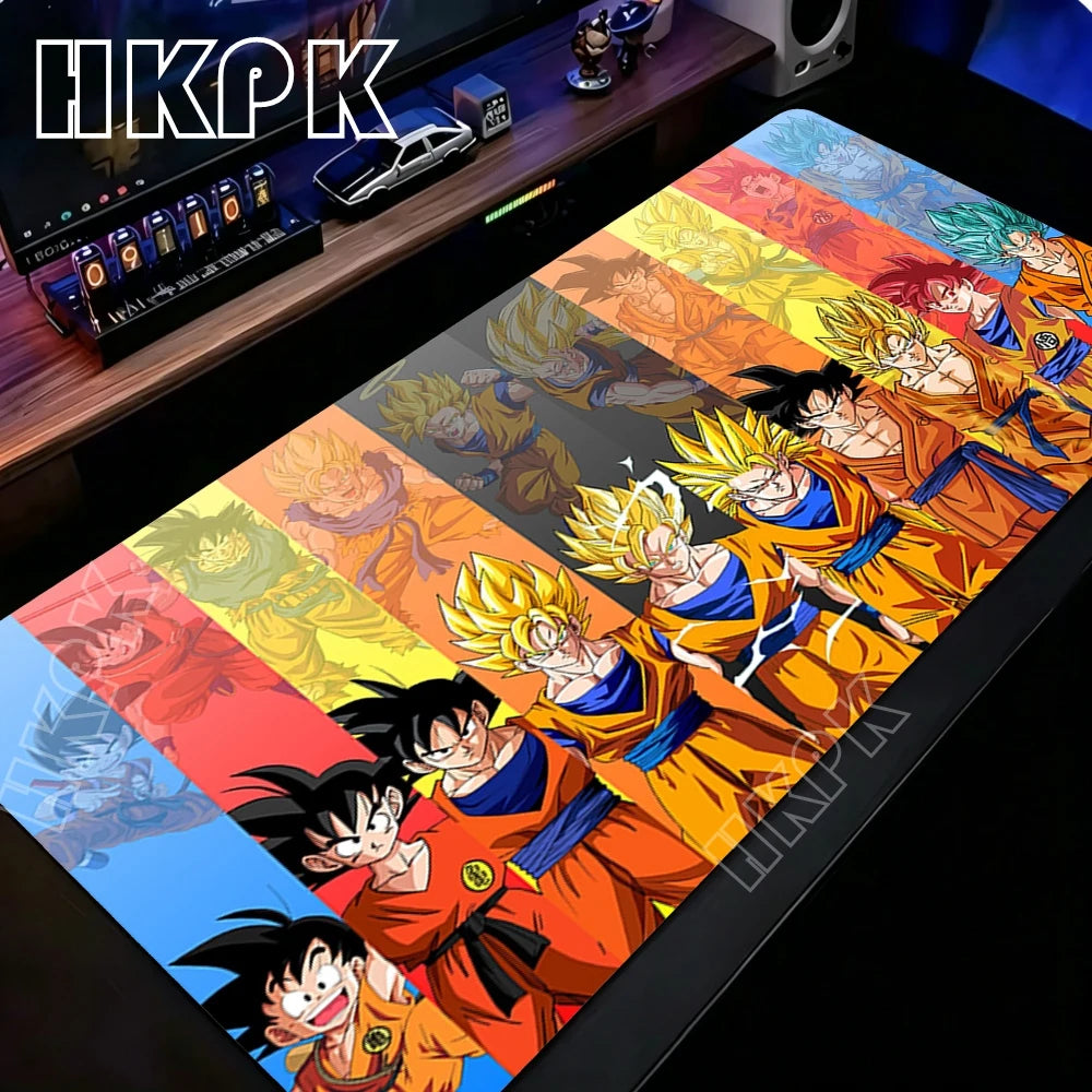 XXL Large Computer Non-slip Anti-fray Mousepad Home Company Office Decoration Rugs Speed Dragon Ball Goku Gamer Keyboard Deskmat