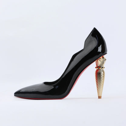 luxury Red Bottom Black Pointed toe Heels for Women Shoes 2024 Elegant and Classy Designer Slingback Heels High Quality big Size