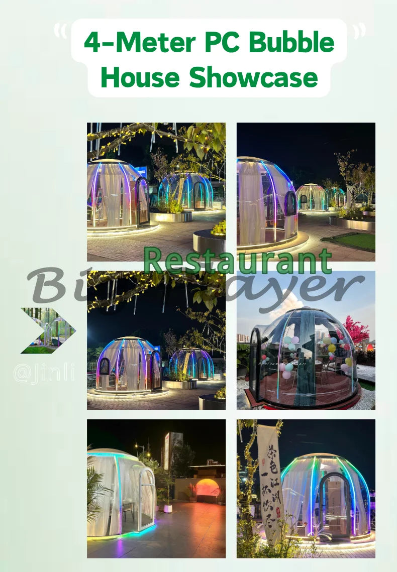 7.8M Luxury Transparent PC Starry Geodesic Dome Tent, Round Clear Igloo Cabin For Resort Hotel Catering And Celebration Events