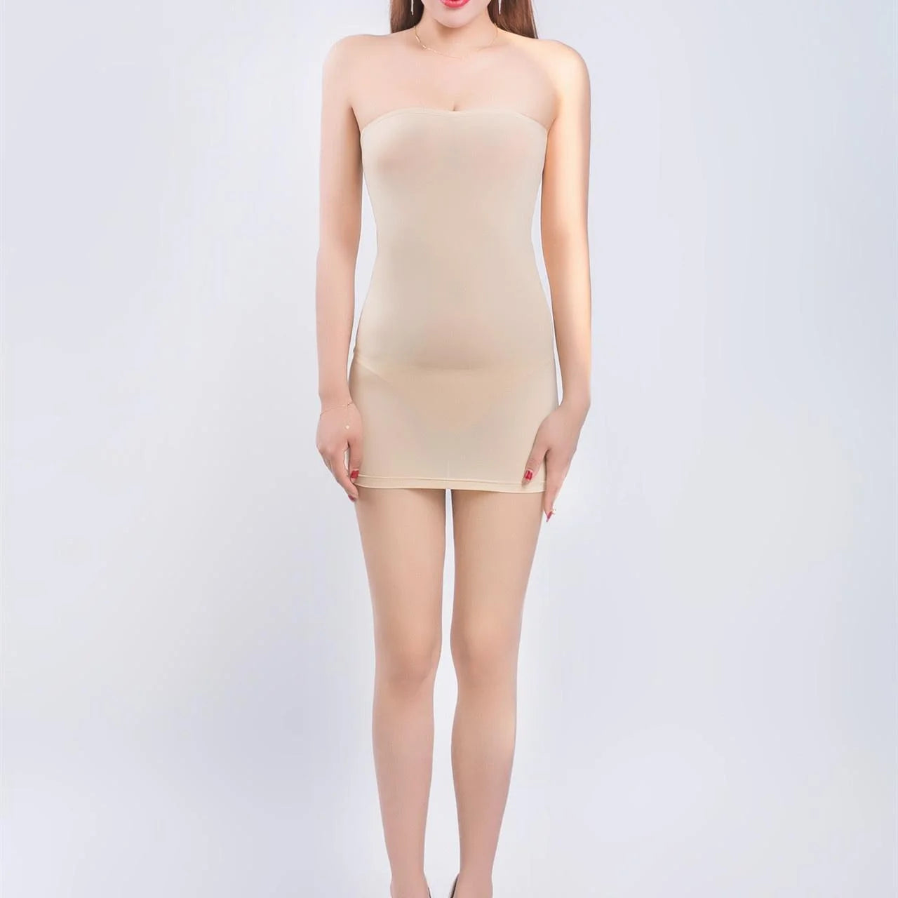 FREEAUCE Off Shoulder Wrap Chest Strapless One-piece Long Dress for Women's Nightclub Bodycon Sexy White Dresses Streetwear