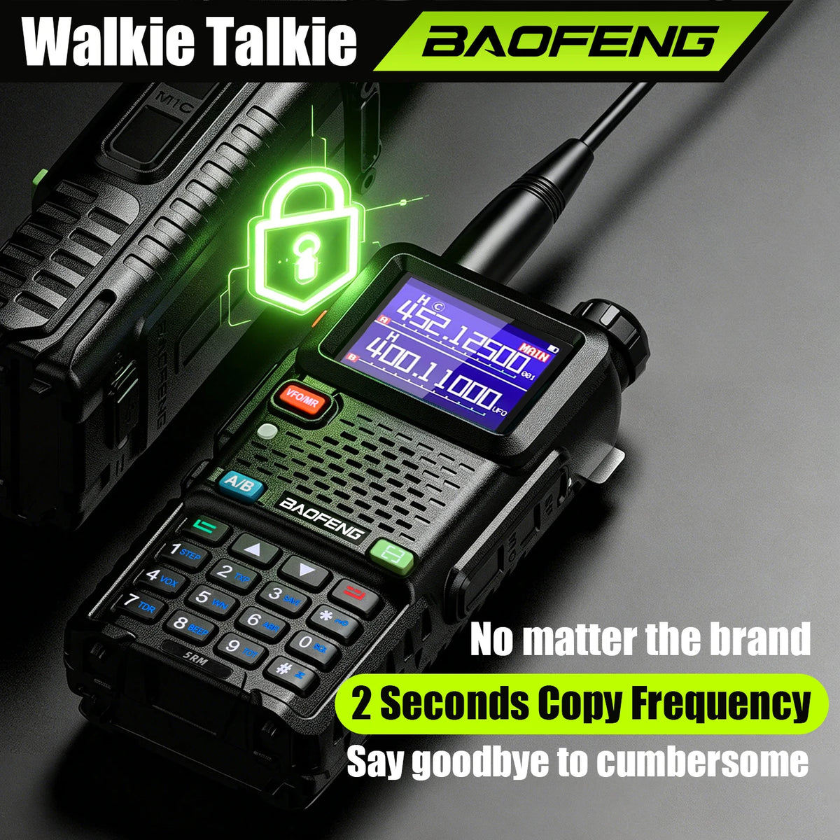 Baofeng UV5RM Walkie-Talkie, New Model, High-Power, Baofeng Radio, Car-Mounted Handheld Transceiver, Perfect for Fleet and Self-