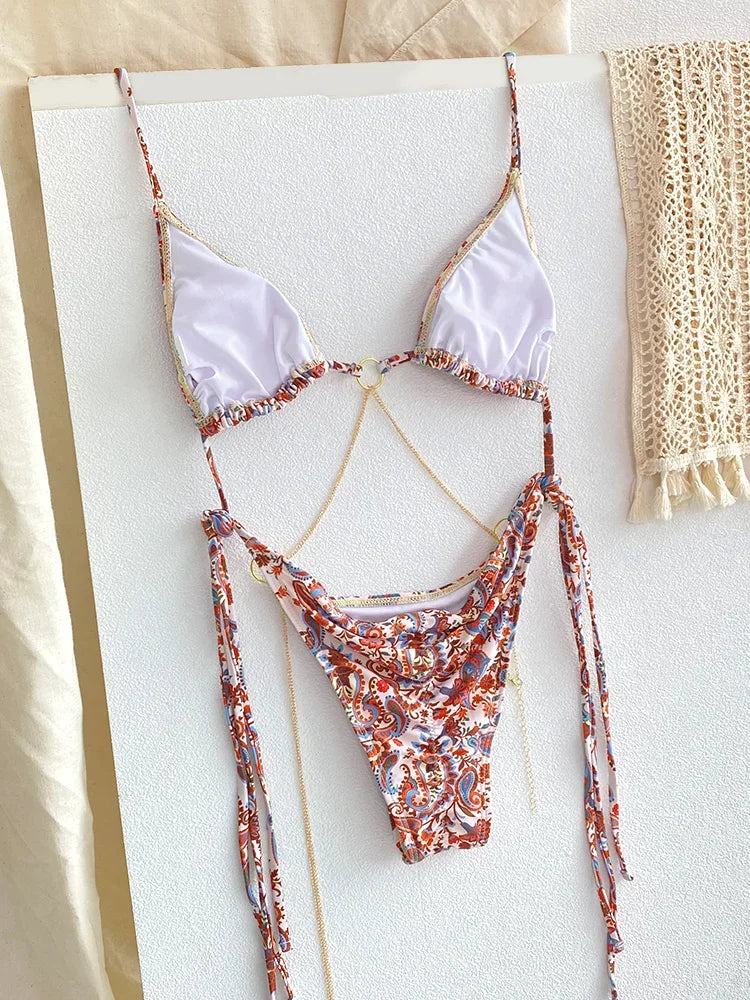 Two Piece Suit Bikinis 2026 Women Swimsuit Push Up Bathing Suit Sexy Bikinis Sets Swimwear Print Beachwear Solid Biquinis