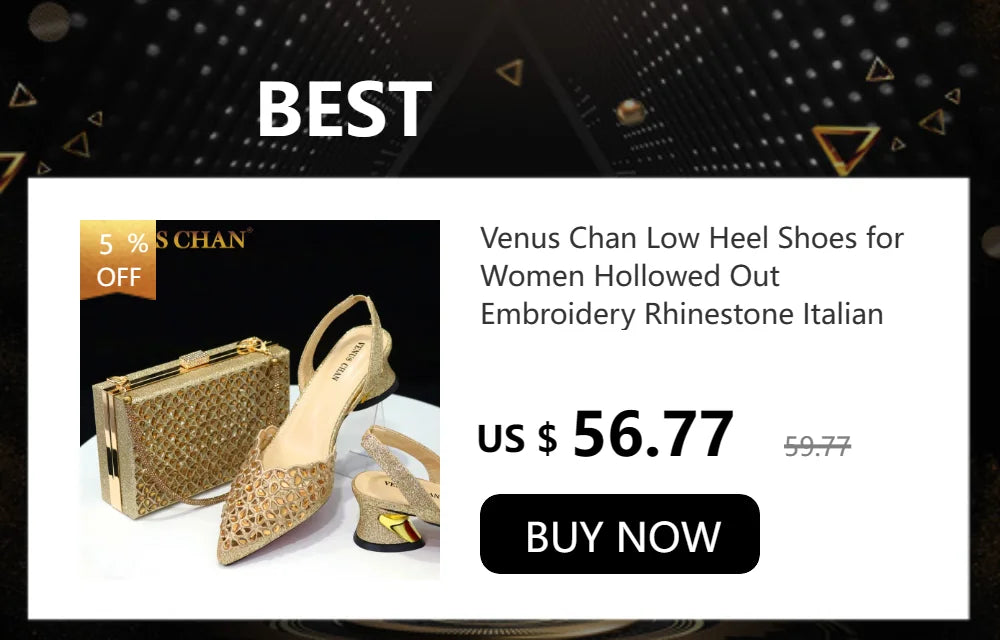 Venus Chan Nigerian Elegant Lace Net Style Green Crystal Low Heel Shoes And Three-Dimensional Mini Bag Commuter Women's Shoes