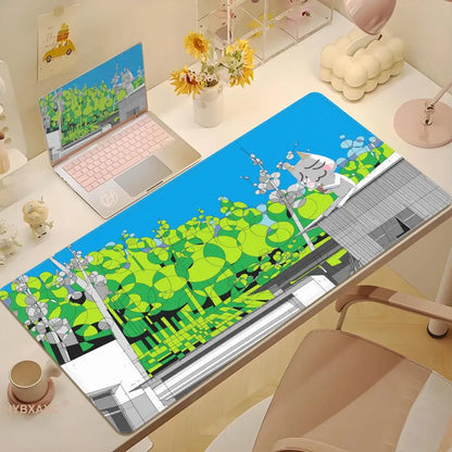 HYBXAXC Cute T-Toro I-Inoue Cat Mouse Pad Non-slip Desk Mat PC Laptop Accessories Rubber Office Keyboard Large Gamers Decoracion