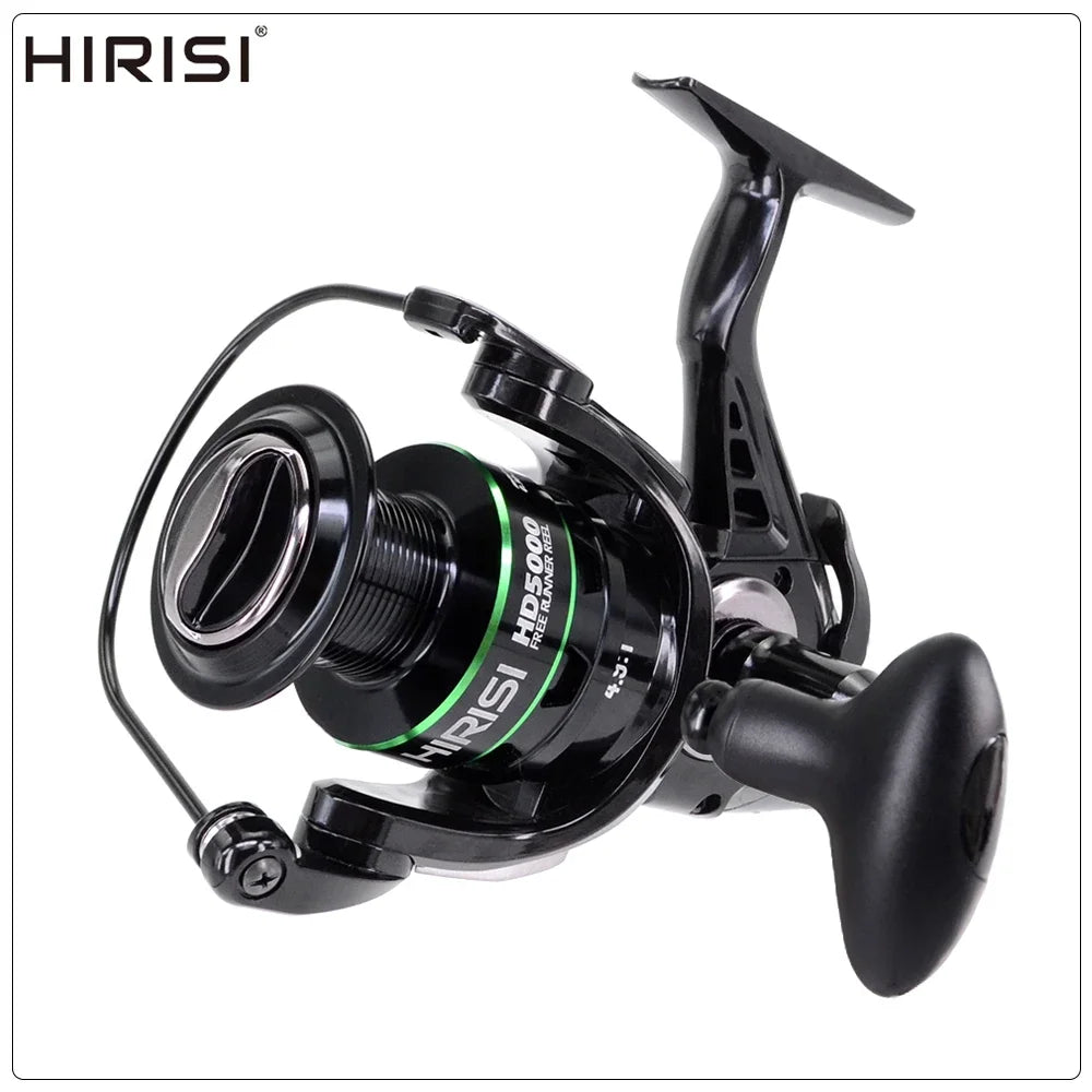 Hirisi Carp Fishing Spinning Reel 15-20KG Max Drag 5.2:1 Gear Ratio Metal Spool Waterproof Smooth Heavy Duty HD4000