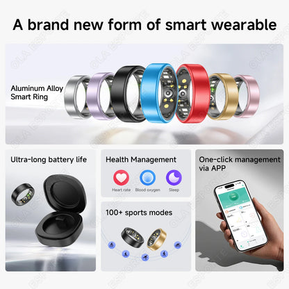 2026 Smart Ring New Technology free gifts Couple Ring for Women Men  Waterproof Sport Rings Heart Rate Pressure Monitor All Size