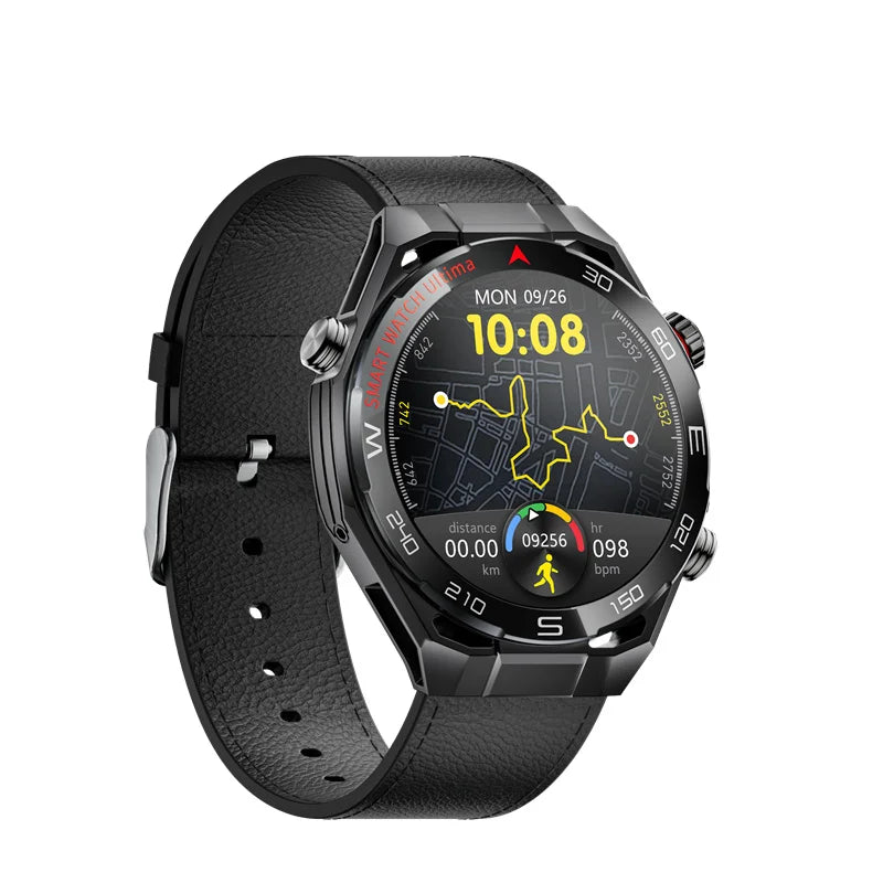 Men Smart Watch Amoled HD Screen Outdoor Sport Tracker Health Monitoring LED Flashlight Bluetooth Call AI Voice SK55 Smartwatch