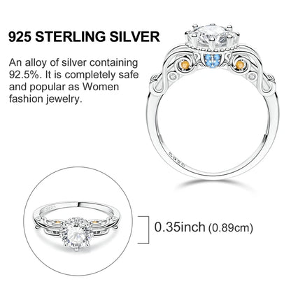 Original 925 Sterling Silver Ring Sun Star Moon Love Bowknot Sunflower Ring For Women Wedding Anniversary Ring Jewelry Gift