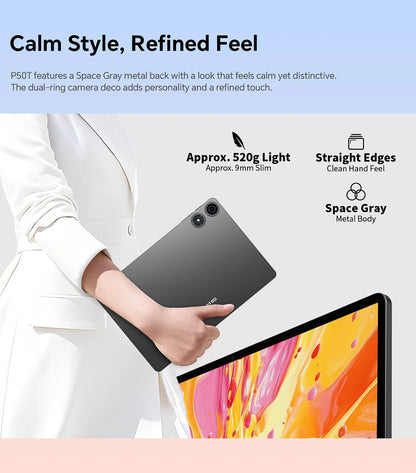 Teclast P50T Android 16 Tablets PC 90Hz 11 inch TDDI UNISOC T7250 Octa Core 3GB RAM+13GB Expansion 128GB ROM 8000mAh GPS Tablet