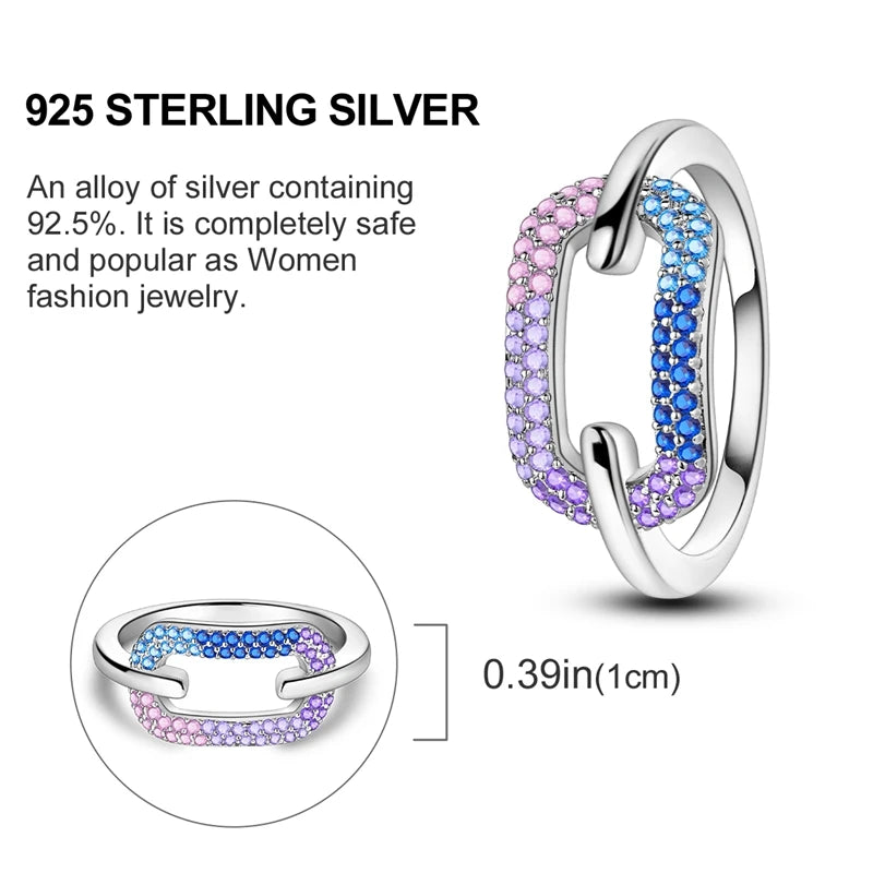 2026 New 925 Sterling Silver Rings Zircon Sparkling CZ Rings Rings For Women Original Wedding Fine Jewelry Accessories Gifts
