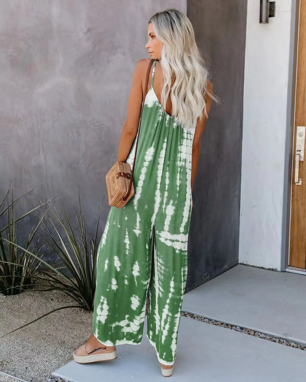 Women's Jumpsuit 2023 New Women's Clothing Wholesale Russian European and American Suspender Sexy Wide Leg Pants