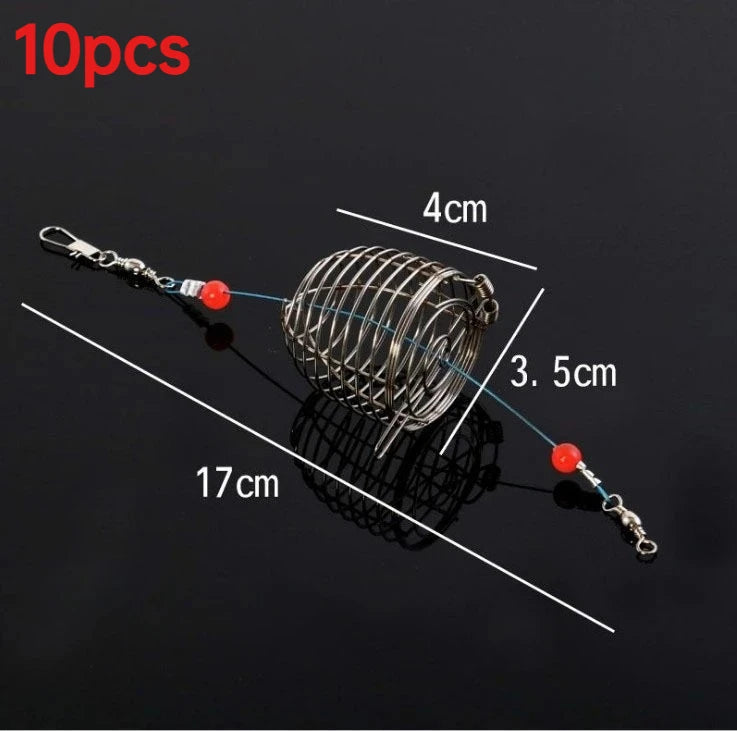 10Pcs Carp Fishing Bait Trap Cage Feeder Basket Holder Coarse Lure Feeder Carp Fishing Tackle Kit
