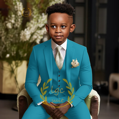 Boys single button suit 2 piece suit for children aged 3 to 16 years old for wedding party banquet formal occasion custom suit