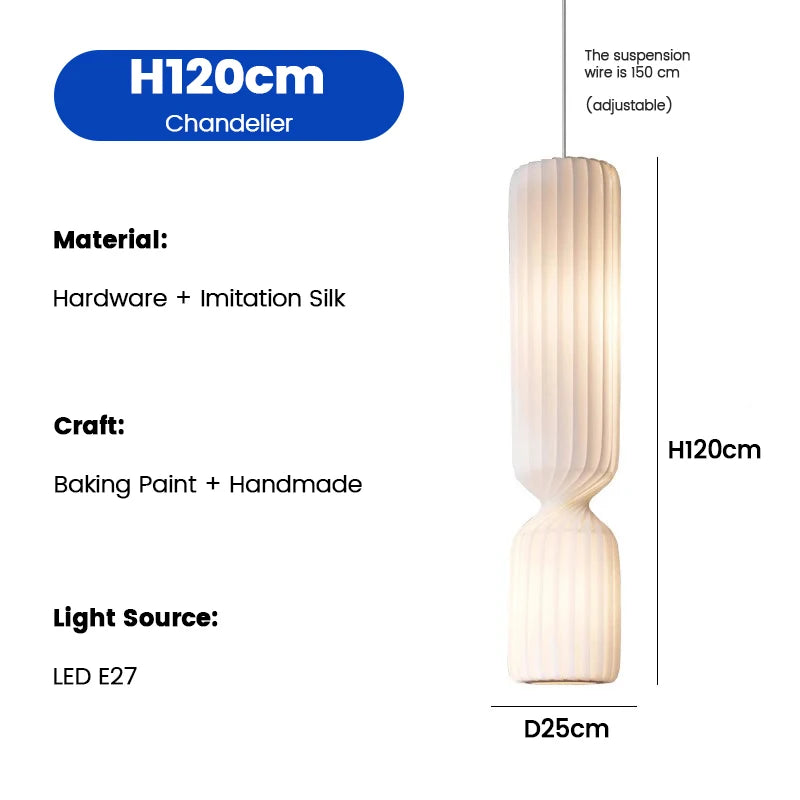 Nordic Fabric Creative Ceiling Hanging Lamps Living Room Chandelier Home Decoration Bedroom LED Pendant Lights Bedside Light