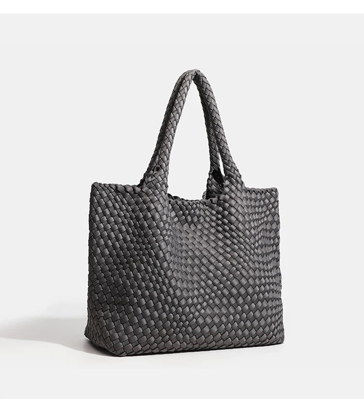 Large size women's tote bag Women's fashion bags 2024 Hot product Neoprene material women's hand-woven bag Large volume Tote bag