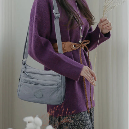 Fashionable Women's Crossbody Bag, Casual Nylon Shoulder Purse with Multiple Pockets, Available in Multiple Colors