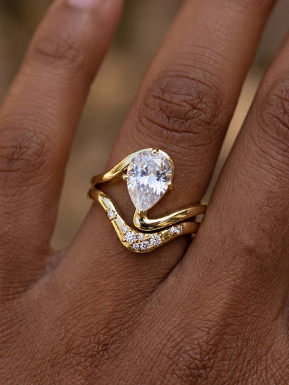 925 Sterling Silver Simple Fashion Water Drop Zircon Ring For Women Engagement Wedding Luxury High Quality Fine Jewelry