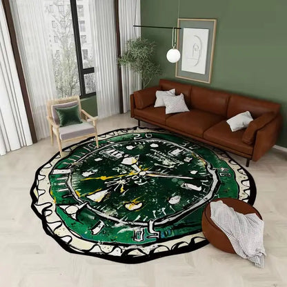 Clock Dial Art Printed Floor Mat Door Mats Lounge Rug Kids Carpet Living Room Bedroom Cloakroom Modern Home Decoration Rugs