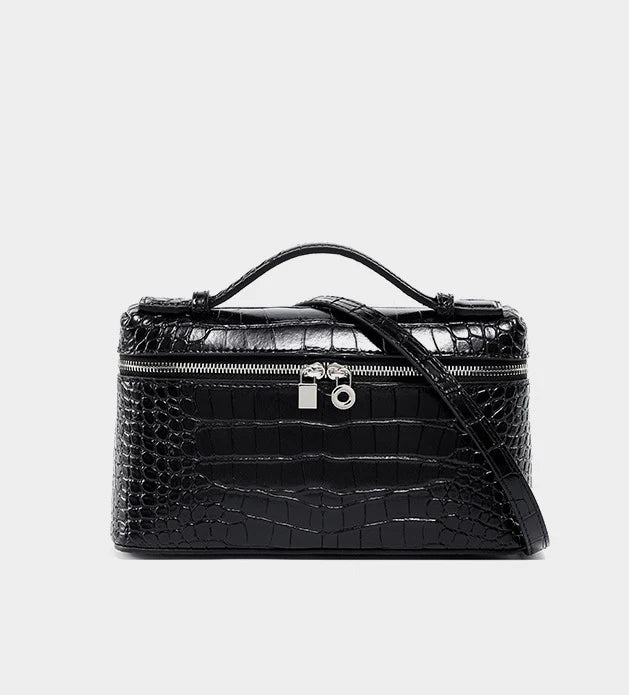 Shoulder Bag Handbag women Luxury Women's Crocodile Embossed Mobile Phone Handbag Brand New LP19 Genuine Leather Mini Small size