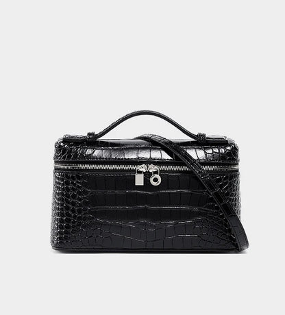 Shoulder Bag Handbag women Luxury Women's Crocodile Embossed Mobile Phone Handbag Brand New LP19 Genuine Leather Mini Small size
