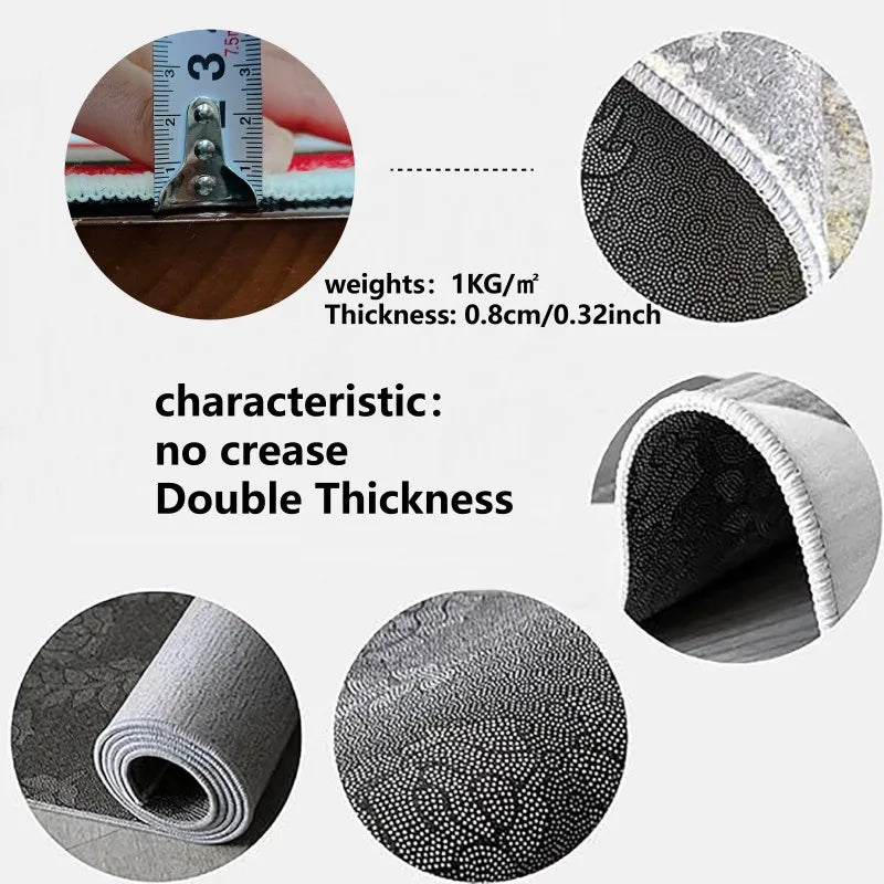 VIKAMA Fashion Carpet Bedroom Living Room Trend Personality Creative Boys Apartment Shoe Wall Bedside Dirty Mat Home Decoration