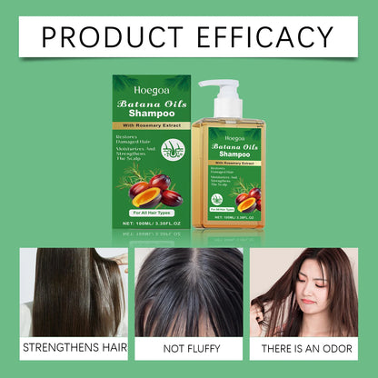 HOEGOA Batana Oils Shampoo All-Round Scalp Care Keep Healthy Luster Promotes Hair Growth Prevents Hair Loss