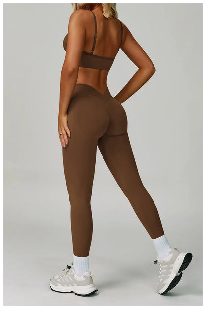 2/3PCS Seamless Sport Yoga Set Women's Breathable High Waist Fitness Sportwear Women Sports Underwear Set Gym Workout Clothes