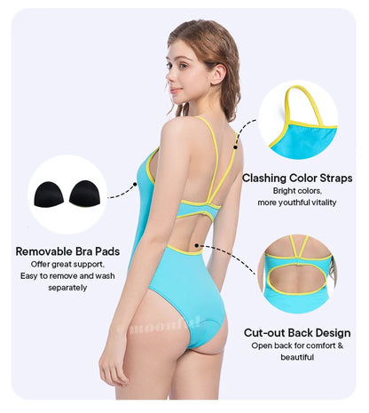 One Piece Period Swimwear Teenage Menstrual Swimsuits Menstruation Swimwear for Pool Girl Waterproof Women Period Bathing Suit