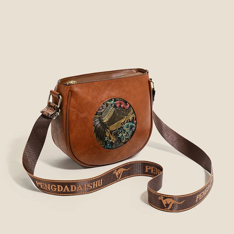 Vintage 3D Floral Embossed Crossbody Bag Soft Leather Elegant Shoulder Bag Luxury Handbag Women Bags Designer Mother Ladies Sac