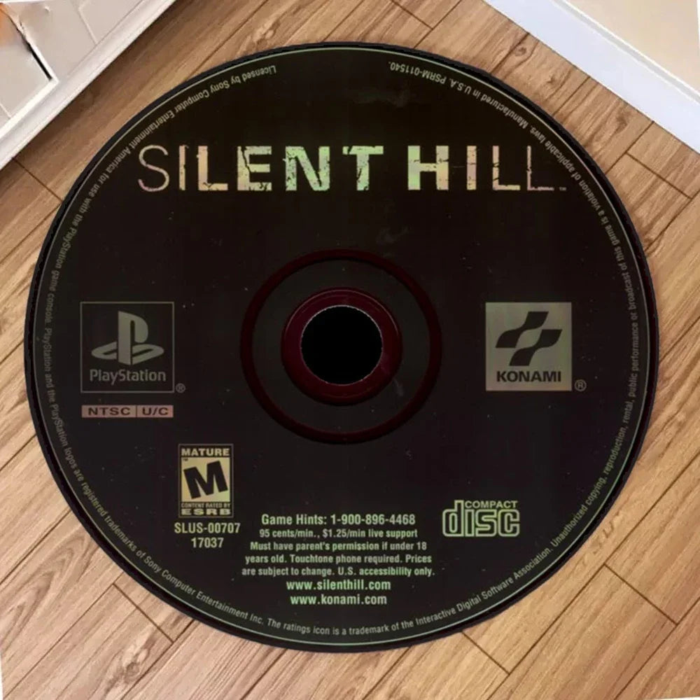 METAL GEAR Circular Carpet CD Cartoon Floor Mat Living Room Sofa Sports Room Bed Rug Bedroom Carpets Design Home Rugs Decoration