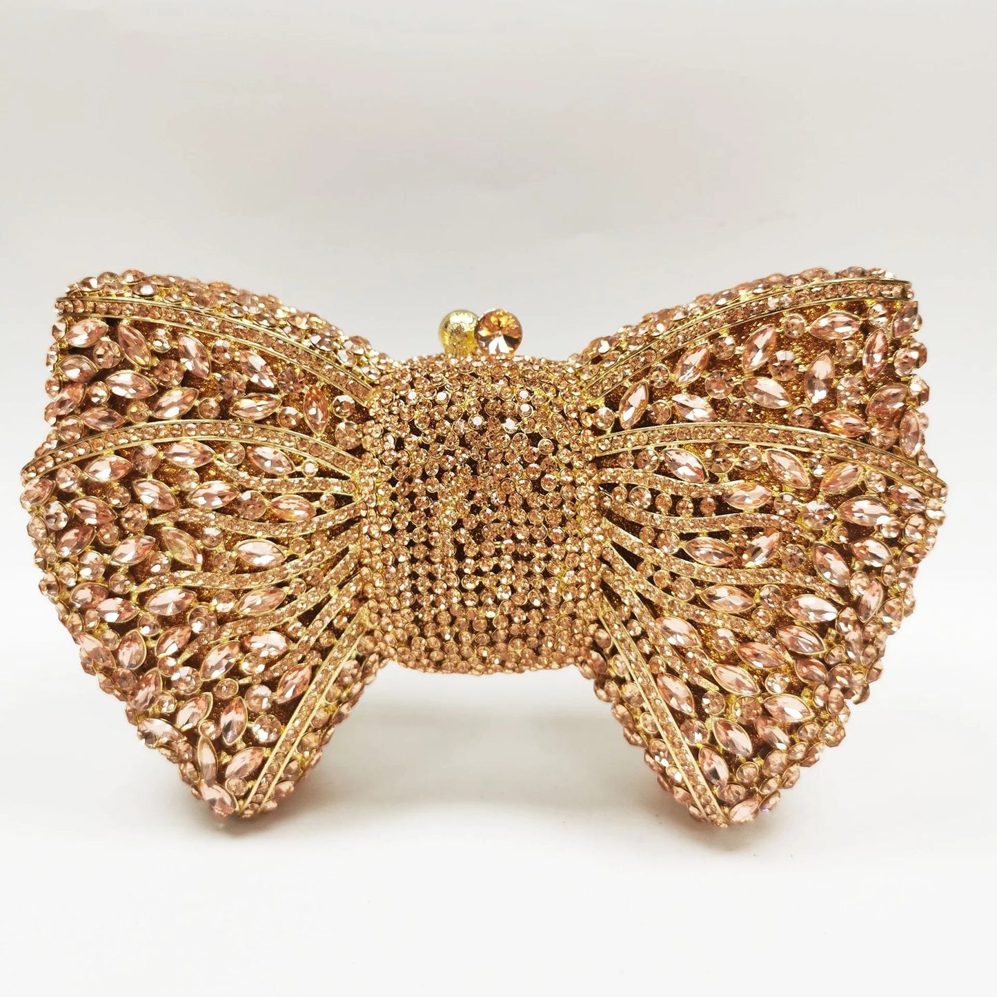XIYUAN Silver White Rhinestone Evening Bag Muti-color Bow Diamond Clutches Wedding Party Purse Female Luxury Bridal Handbag Gift