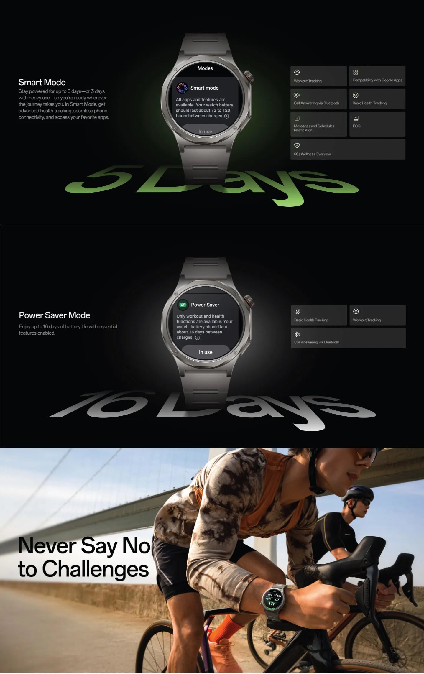 [New Arrival] Global Version Smartwatch OPPO Watch X3 Snapdragon W5 Up to 16 Days of Battery Life AMOLED Display NFC IP68