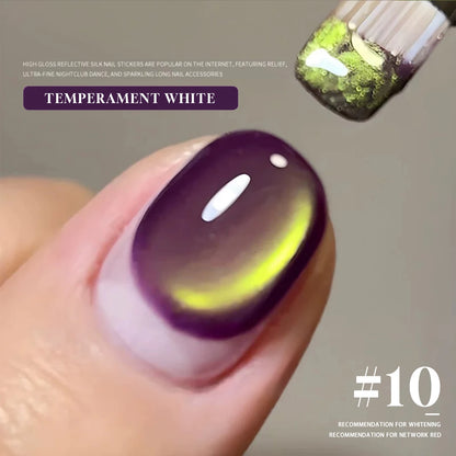 MIANEL 12ML Hit Product Gold Amber Cat Eye Gel Nail Polish 2026 New Blue Glass Beads Cat Eye Gel Nail Green Nails 1-21pcs