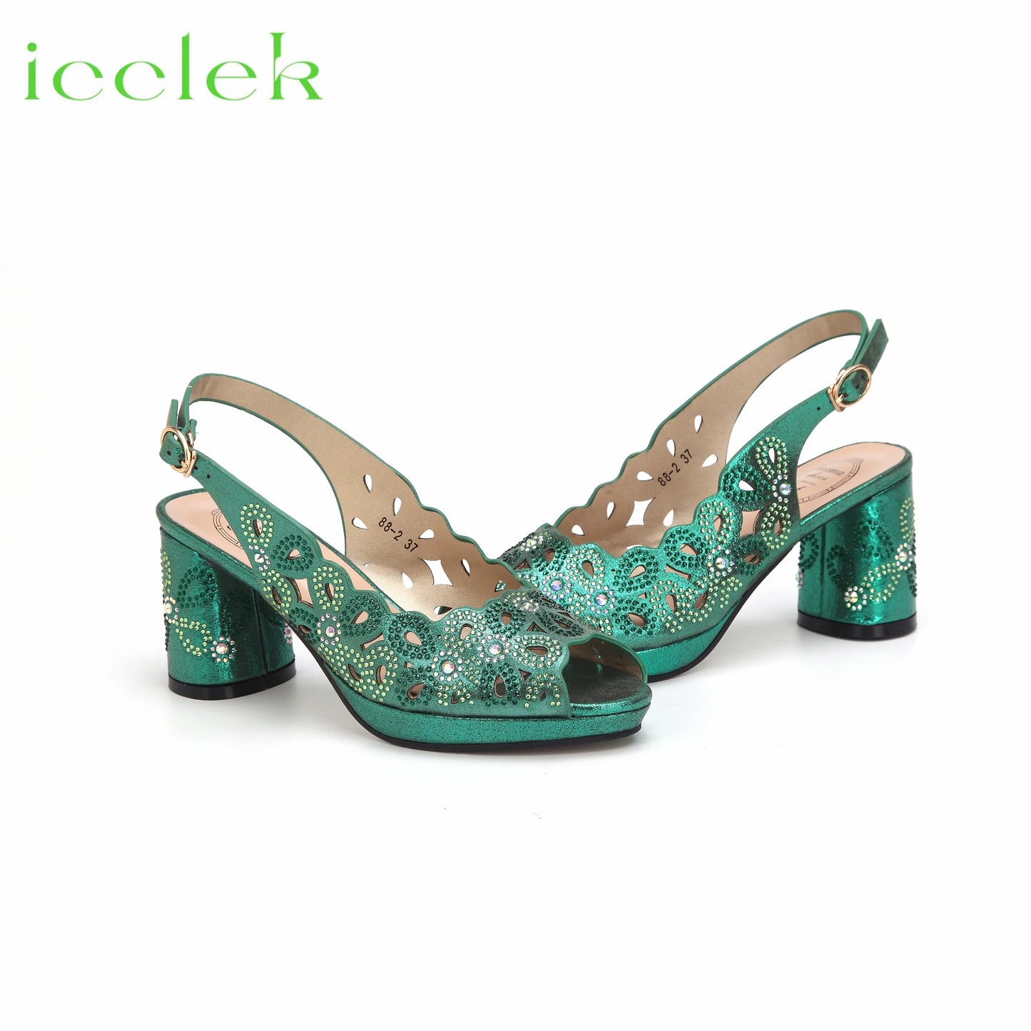 New Fashionable Coffee Color Peep Toe Ladies Shoes Matching Bag Set For Nigerian Women Wedding Party Pump