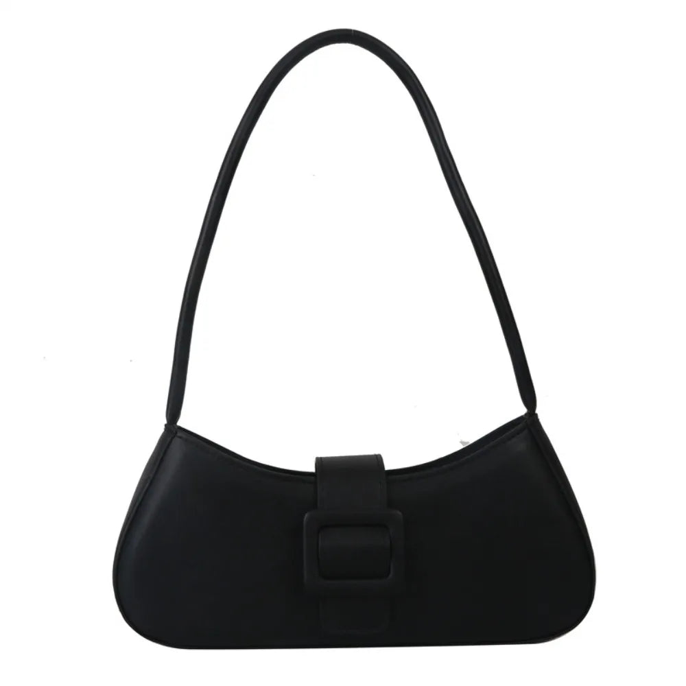 PU Leather Underarm bag Women Korean Style Large Capacity Half-moon Tote Bag Minimalist Armpit Pouch Ladies Luxury Handbags