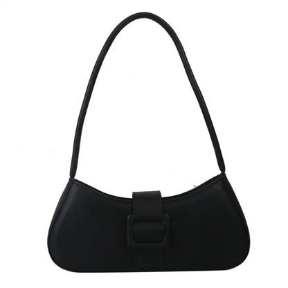 PU Leather Underarm bag Women Korean Style Large Capacity Half-moon Tote Bag Minimalist Armpit Pouch Ladies Luxury Handbags