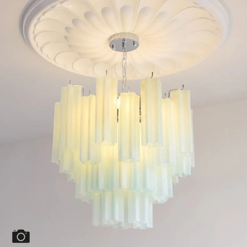 Designer Murano Ceiling Chandeliers Pink Colorful Glass LED Hanging Pendant Lights for Living Dining Room Bar Villa Art Lighting