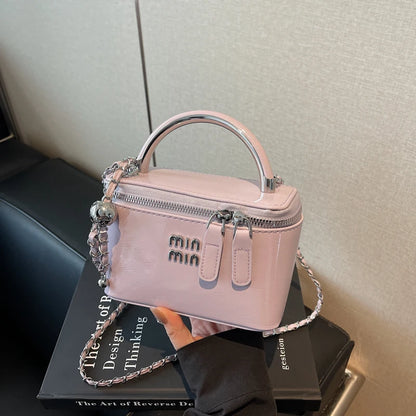 Women Square Handbags 2025 Spring Fashion Chains Crossbody Bags Soft PU Shoulder Bag Ladies Elegant Chic Mini Mobile Phone Bags