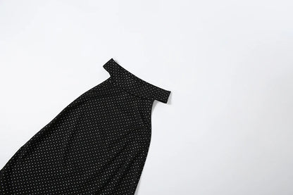 Nibber Backless Romper Women Sexy Halter Glitter Dot Print Sleeveless Midnight Wild Summer Sexy Skinny Club Vacation Playsuits