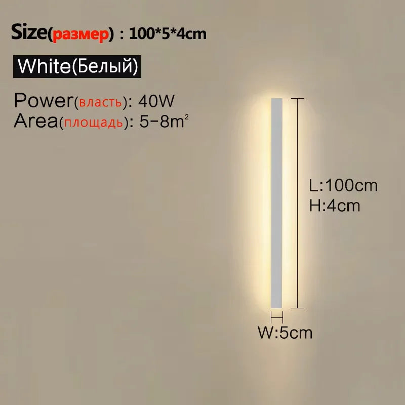 Waterproof LED Wall Light Minimalist LED Outdoor Wall Lamp Black Balcony Terrace Indoors Wall Decor IP65 Outside Garden Lights