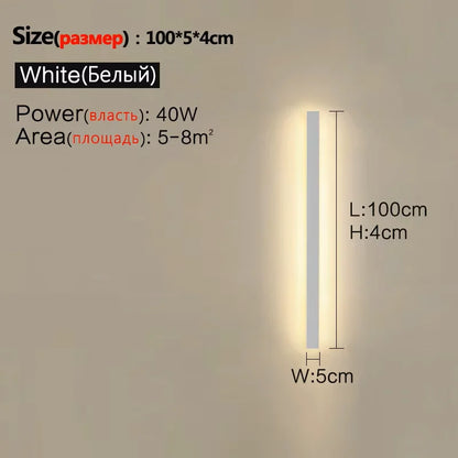 Waterproof LED Wall Light Minimalist LED Outdoor Wall Lamp Black Balcony Terrace Indoors Wall Decor IP65 Outside Garden Lights