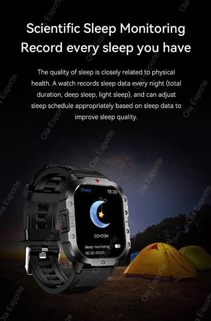 Military GPS Smart Watches For Men Flashlight Waterproof Outdoor Sport Tracker Bluetooth Call Smartwatch Man Women 2025 Pk h12