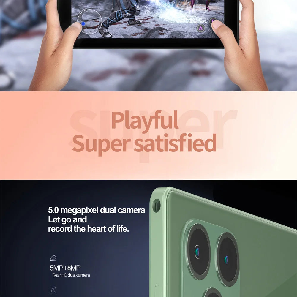 New 5G Original Pad 8GB RAM 256GB ROM 10.1 Inch Android 13 Tablets Octa Core Google Play 4G Phone Call WiFi Tablet PC 8000mAh