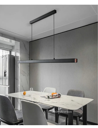 Dining Room Chandelier Dining Table Lighting Kitchen Bar Light LED Linear Lamp Restaurant Pendant Lights Modern Brief Droplight