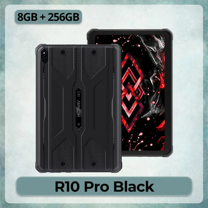 HOTWAV R10 Pro Rugged Tablet 10800mAh Massive Battery 10.1'' HD+ Display Octa-core Pad Android 14 8GB/16GB Expansion RAM 256GB ROM 13MP + 5MP Camera 4G Global Tablet PC