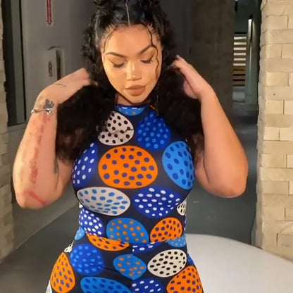 BOOFEENAA Polka Dot Print New Jumpsuits 2020 Cute Sexy Outfits For Women Clubwear Bodycon Tracksuit Rompers C16-BF27