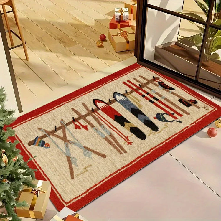 VIKAMA Professional Ski Board Rug Soft and Comfortable Ideal for Living Room, Entryway, and Foyer Home Decor Area Rug